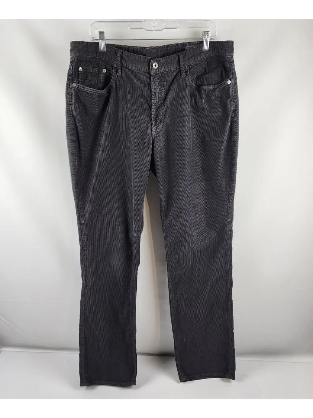 Bonobos Pants Mens 38x32 Corduroy Straight Leg Charcoal Gray